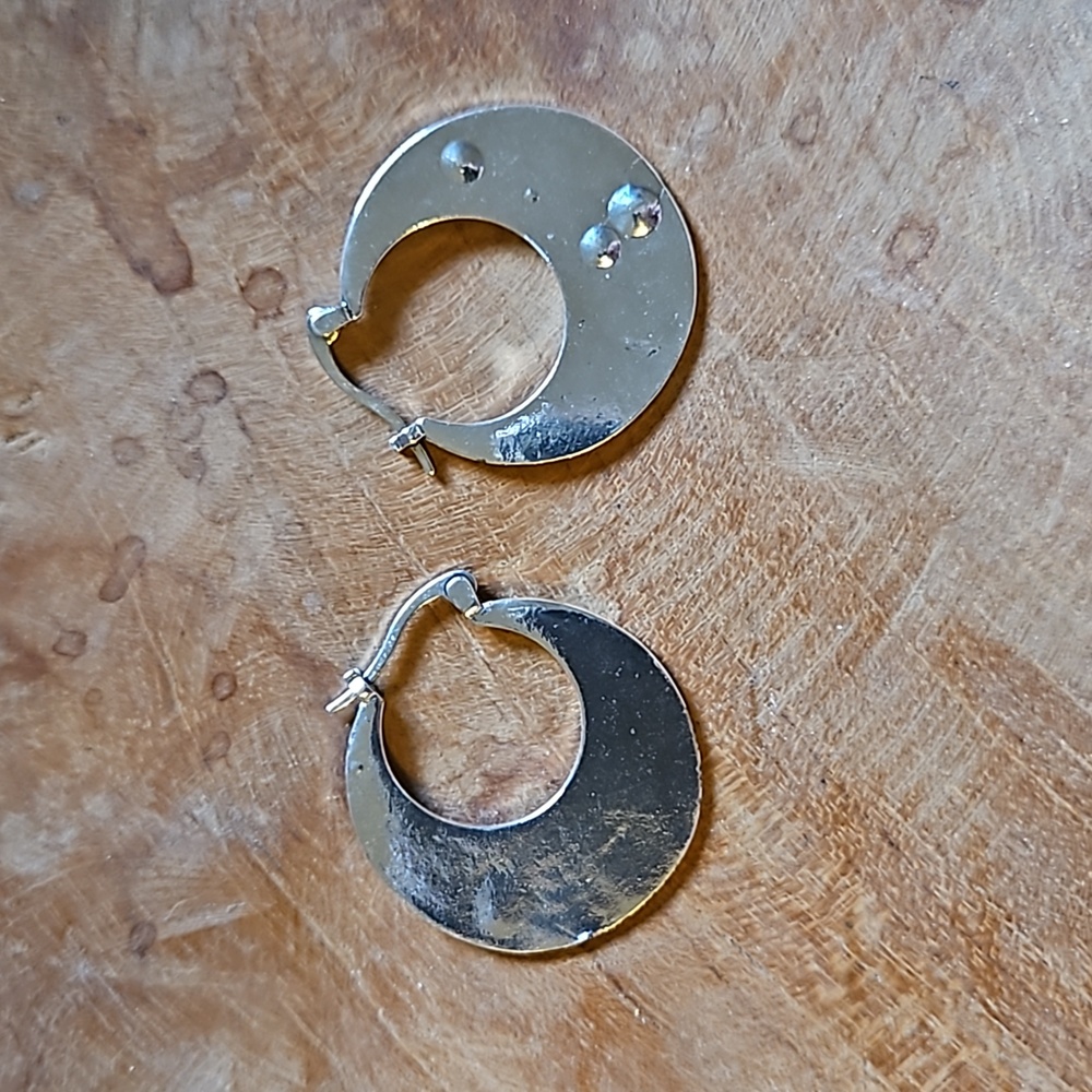 Silver Hoops - Picture 2 of 2